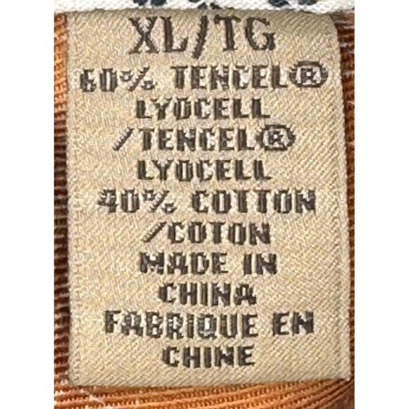 Tommy Bahama Mens Shirt Button Up Long Sleeve Casual Orange Blue Plaid X-Large - Picture 10 of 13